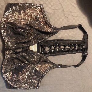34DDD Black Lace Bra Pink Victoria’s Secret